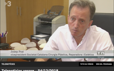 Reportatge amb el doctor Josep Prat, vicepresident de la SCCPRE, al Telenotícies vespre TV3