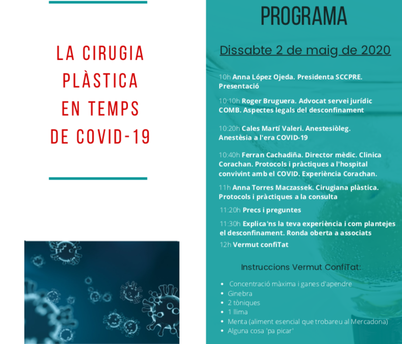 Més de 50 professionals participen al webinar ‘La cirurgia plàstica en temps de Covid-19’