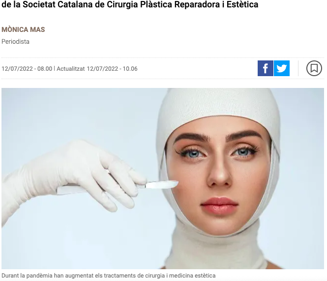L’augment dels tractaments facials durant la pandèmia, a l’informatiu de Catalunya Ràdio